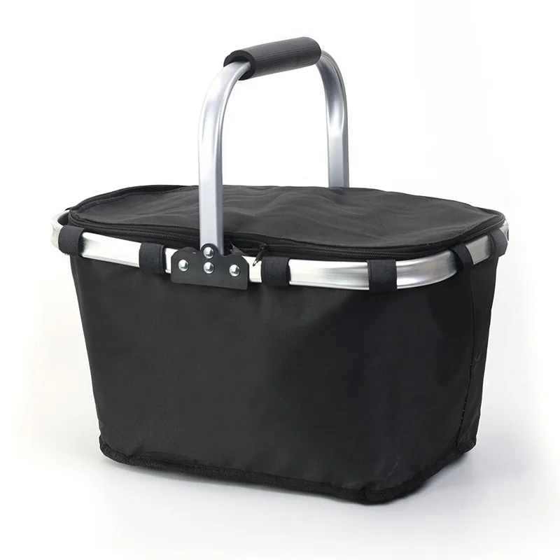 Picnic basket, outdoor cooler pack, foldable insulated bag, por shopping basket, bento box, fast food, takeaway, thermal basket