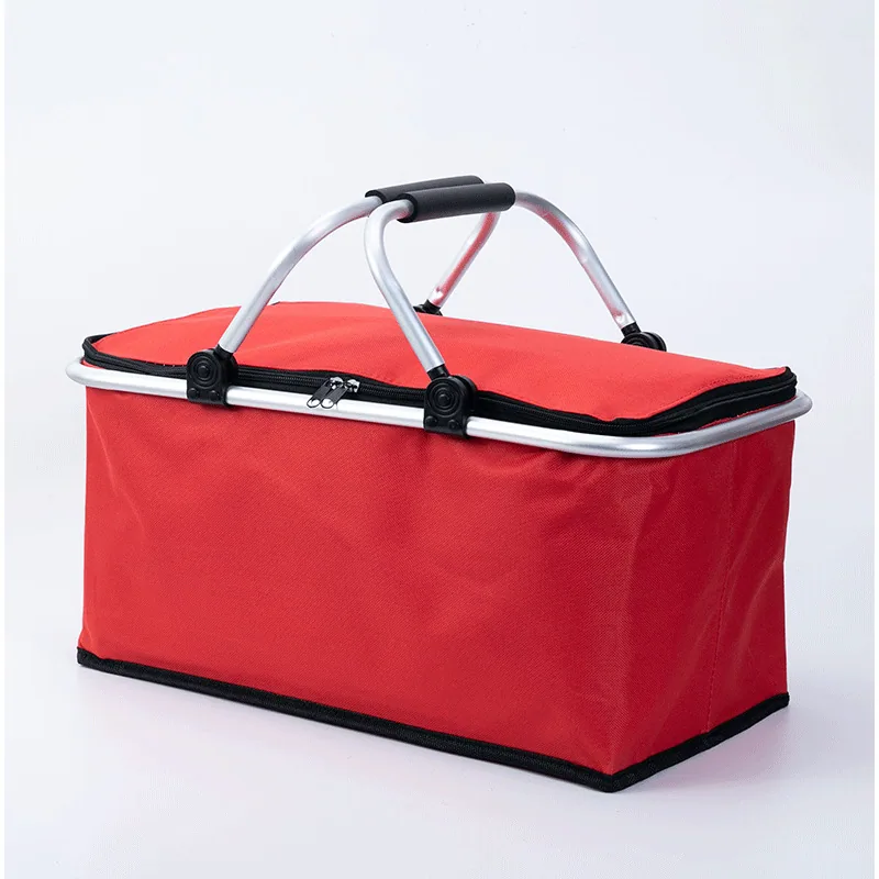 Amazon Insulated Picnic Basket Outdoor Foldable Takeaway Insulated Bag Delivery Fast Food Insulated Cold Insulated Hand Basket N 3
