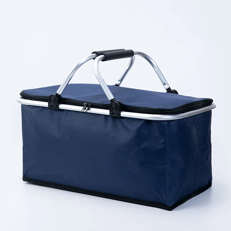 Amazon Insulated Picnic Basket Outdoor Foldable Takeaway Insulated Bag Delivery Fast Food Insulated Cold Insulated Hand Basket N