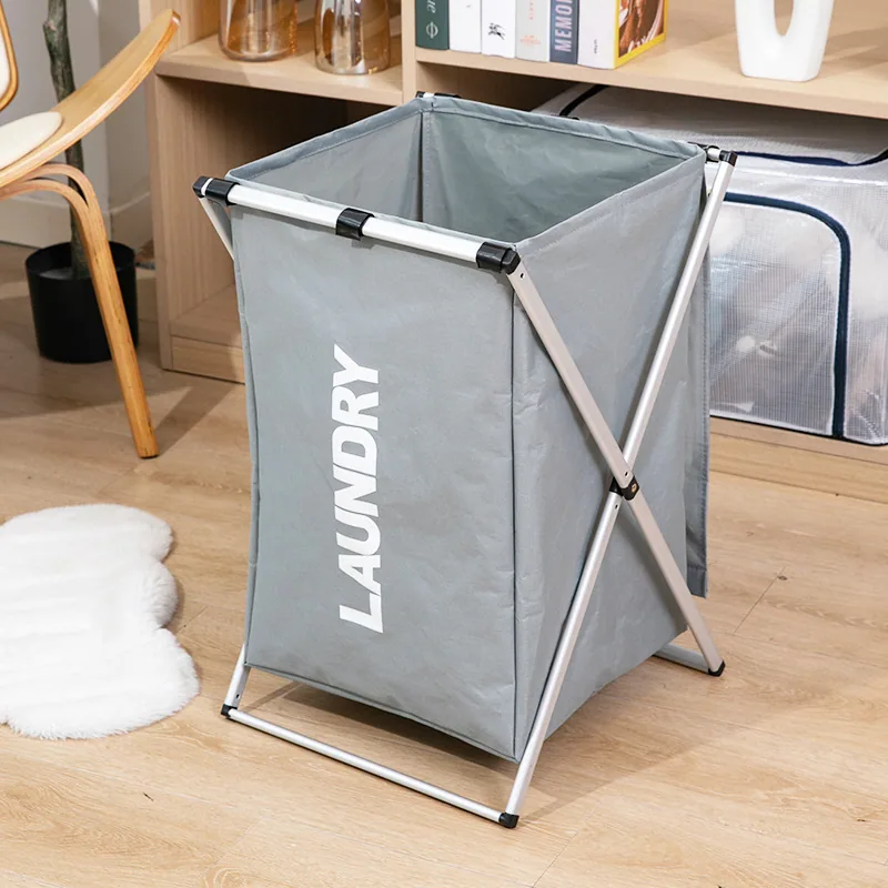 Dirty laundry basket, large folded dirty laundry storage basket, household laundry basket, bathroom, bedroom, toys, aluminum fra - Other Toys & Hobbies