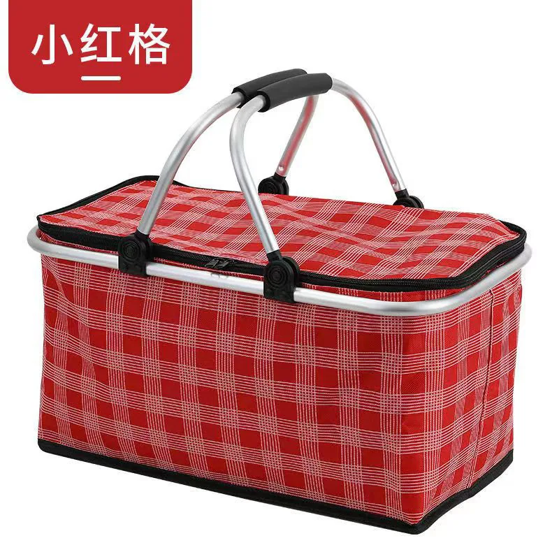Amazons new picnic basket folding outdoor por thermal storage basket thermal insulation bag can be customized 4