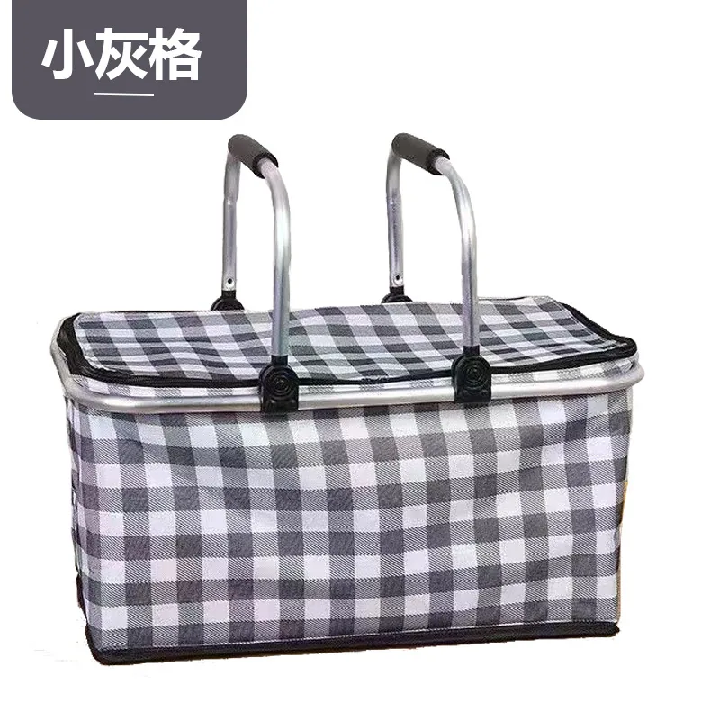 Amazons new picnic basket folding outdoor por thermal storage basket thermal insulation bag can be customized 3