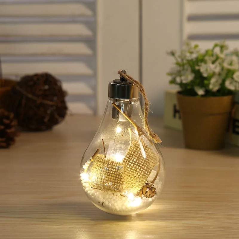 New Christmas Decorations Cross Border Simulation Bulbs Christmas Balls Christmas Tree Decoration Pendants Plastic Balls LED Tra 5