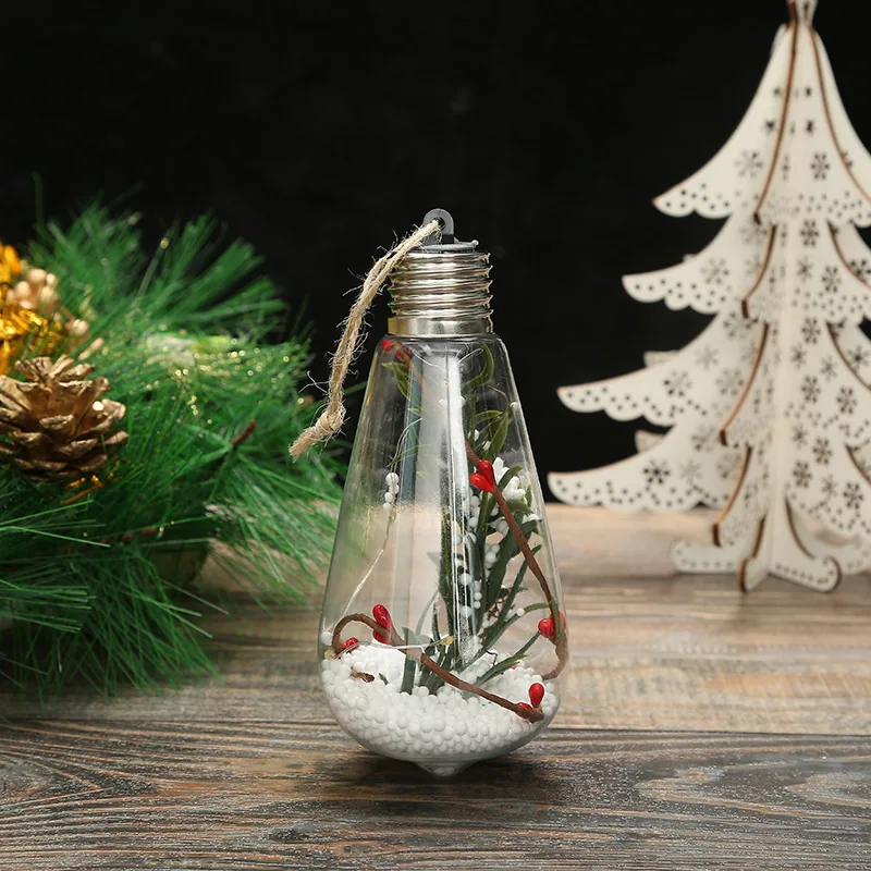Christmas New Christmas Decoration LED Luminous Pentagram Star Christmas Tree Pendant Creative Transparent PET Christmas Ball 29