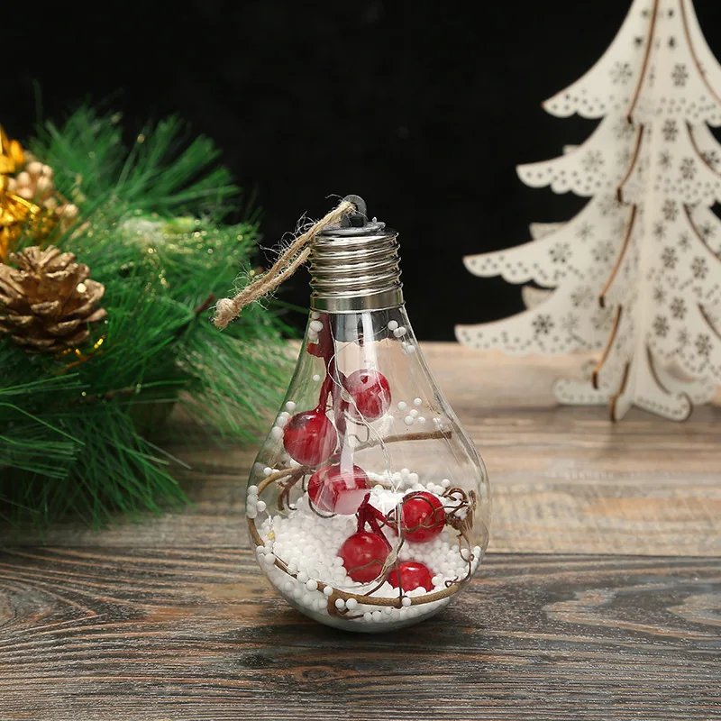 Christmas New Christmas Decoration LED Luminous Pentagram Star Christmas Tree Pendant Creative Transparent PET Christmas Ball 23