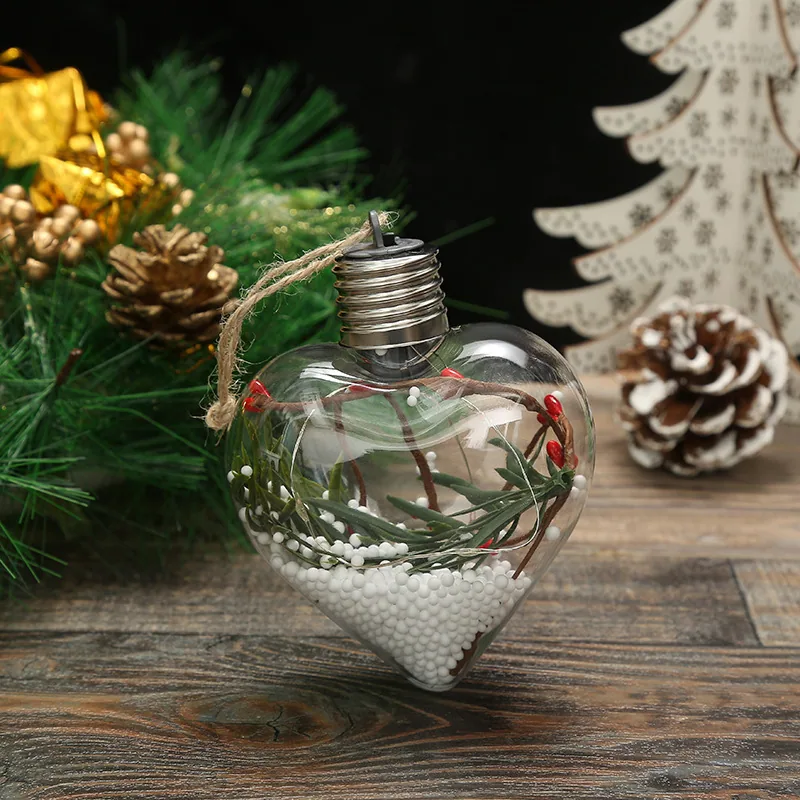 Christmas New Christmas Decoration LED Luminous Pentagram Star Christmas Tree Pendant Creative Transparent PET Christmas Ball 10