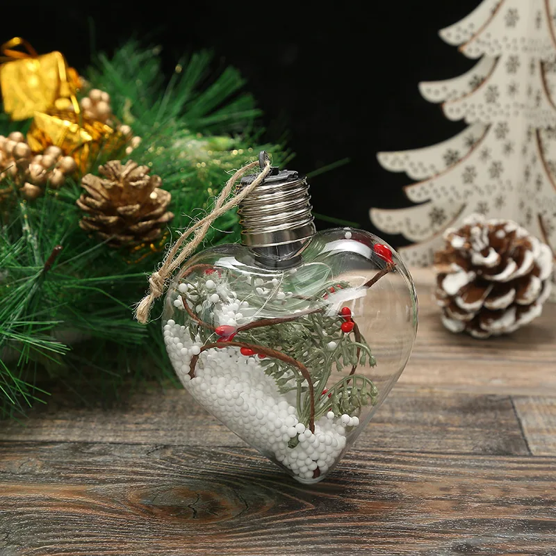 Christmas New Christmas Decoration LED Luminous Pentagram Star Christmas Tree Pendant Creative Transparent PET Christmas Ball 11