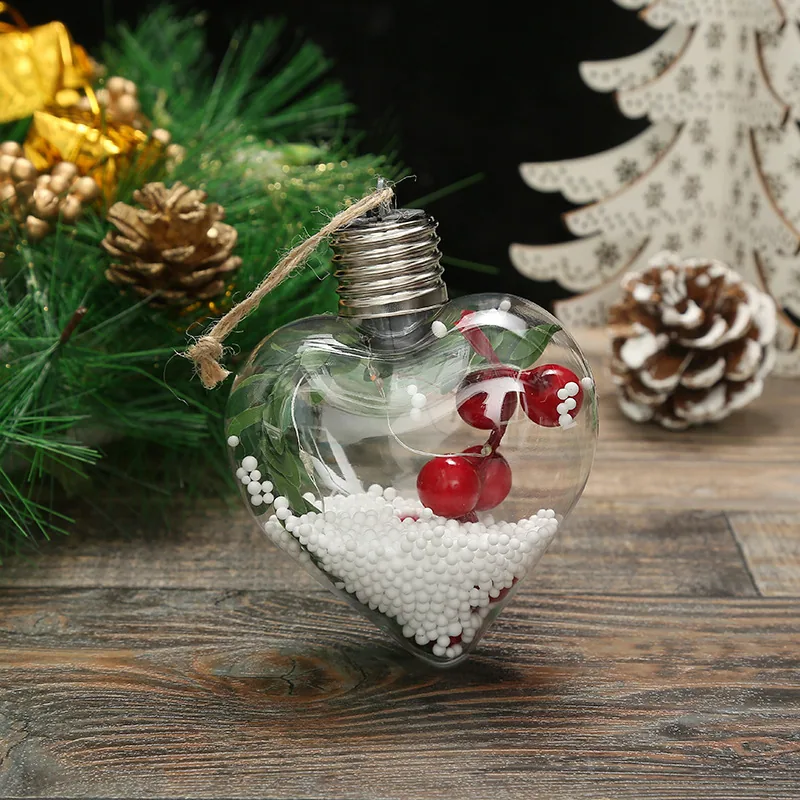 Christmas New Christmas Decoration LED Luminous Pentagram Star Christmas Tree Pendant Creative Transparent PET Christmas Ball 8