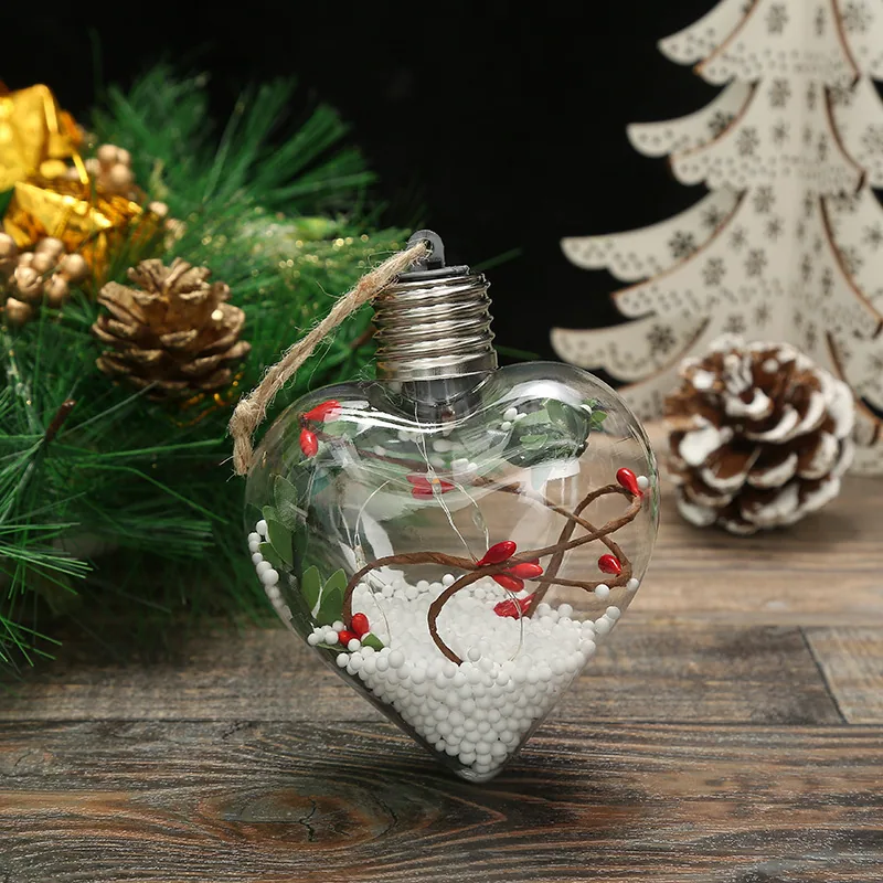 Christmas New Christmas Decoration LED Luminous Pentagram Star Christmas Tree Pendant Creative Transparent PET Christmas Ball 9
