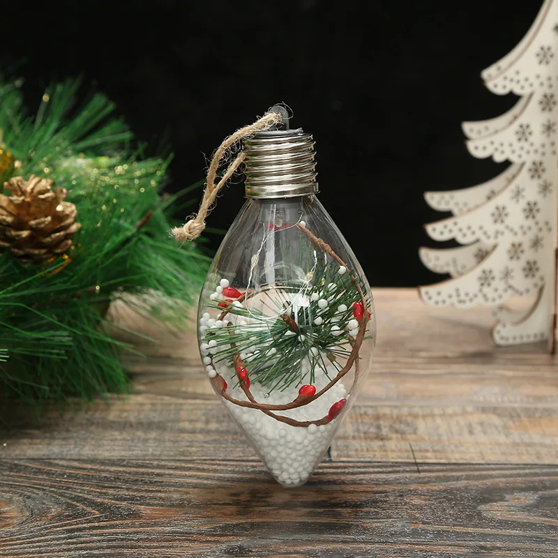 New Christmas Decoration Supplies Christmas Tree Pendant Indoor Creative Transparent Luminous LED Christmas Ball Spot Wholesale 6