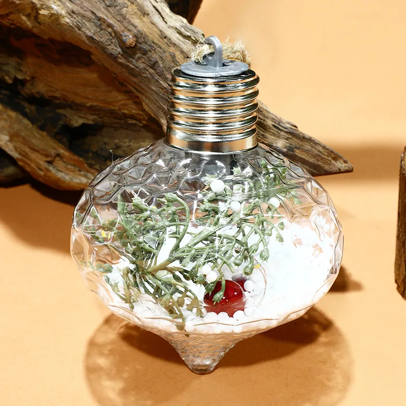 Christmas Decorative Lights Spherical Luminous Lights Warm Light Atmosphere Christmas Tree Pendant Creative 8cmpet Christmas Bal 8