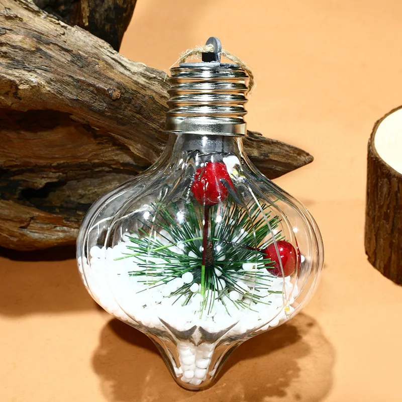 Christmas Decorative Lights Spherical Luminous Lights Warm Light Atmosphere Christmas Tree Pendant Creative 8cmpet Christmas Bal 14