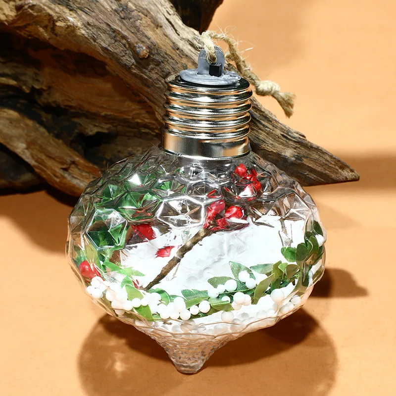 Christmas Decorative Lights Spherical Luminous Lights Warm Light Atmosphere Christmas Tree Pendant Creative 8cmpet Christmas Bal 9