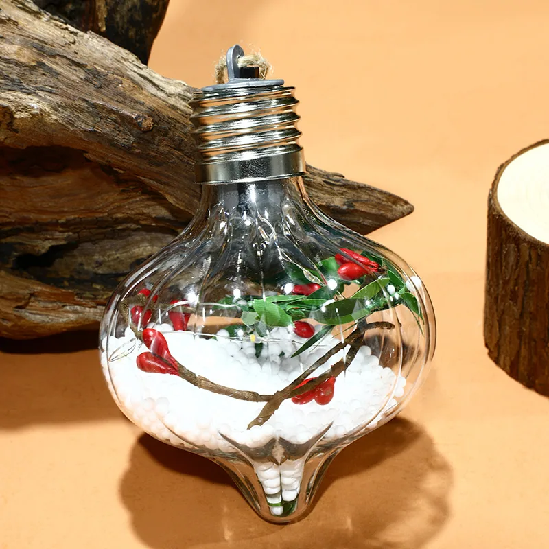 Christmas Decorative Lights Spherical Luminous Lights Warm Light Atmosphere Christmas Tree Pendant Creative 8cmpet Christmas Bal 15