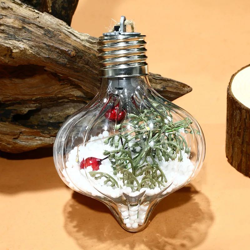 Christmas Decorative Lights Spherical Luminous Lights Warm Light Atmosphere Christmas Tree Pendant Creative 8cmpet Christmas Bal 18