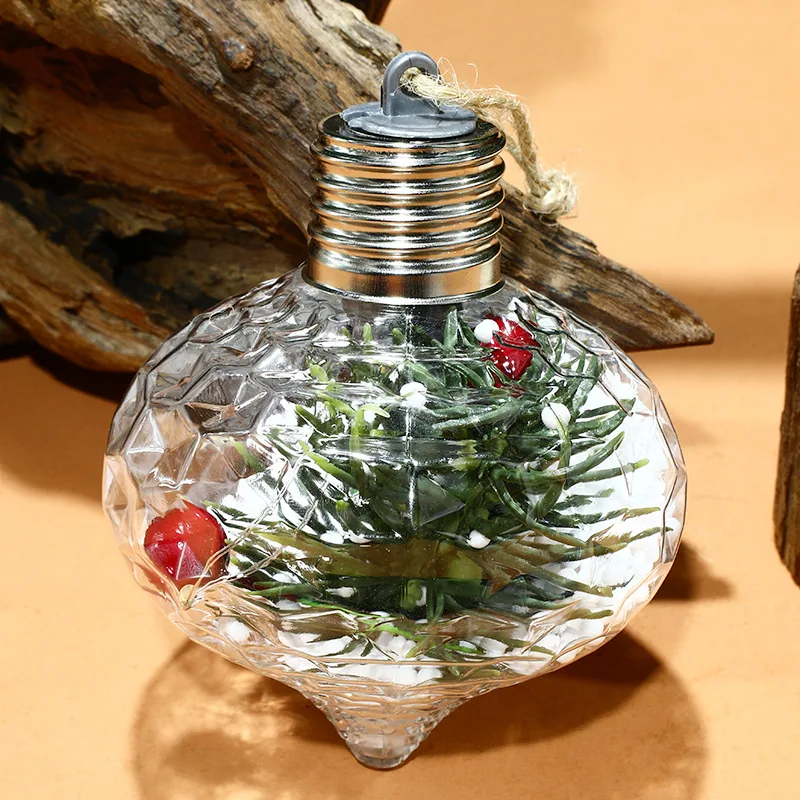 Christmas Decorative Lights Spherical Luminous Lights Warm Light Atmosphere Christmas Tree Pendant Creative 8cmpet Christmas Bal 7