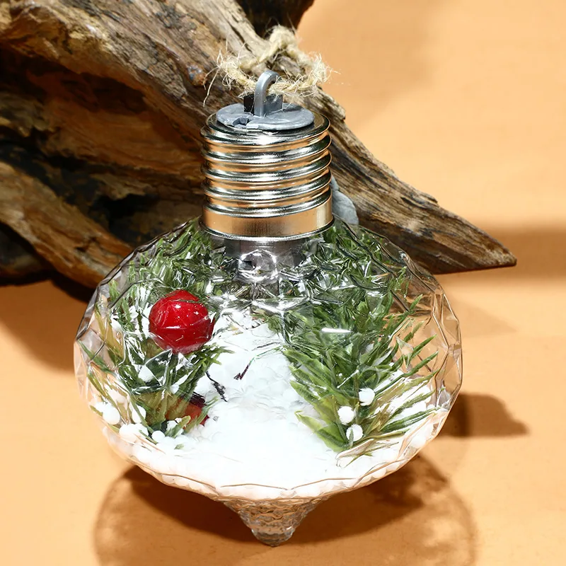Christmas Decorative Lights Spherical Luminous Lights Warm Light Atmosphere Christmas Tree Pendant Creative 8cmpet Christmas Bal 10