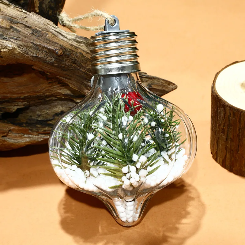 Christmas Decorative Lights Spherical Luminous Lights Warm Light Atmosphere Christmas Tree Pendant Creative 8cmpet Christmas Bal 17