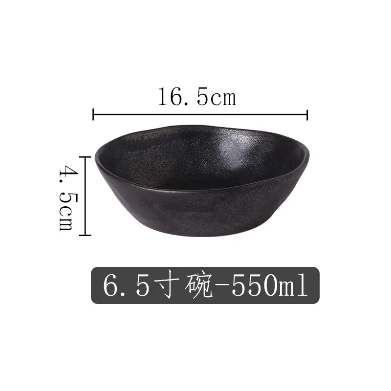 Vintage ceramic ware kiln a plate Hotel buffet fruit plate Western steak plate Special-shaped small bowl round plate 11