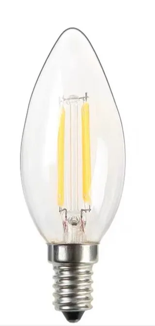 led filament bulb tip bubble e12 small screw mouth C35 candle bulb filament bulb E12-110V dimmable American gauge