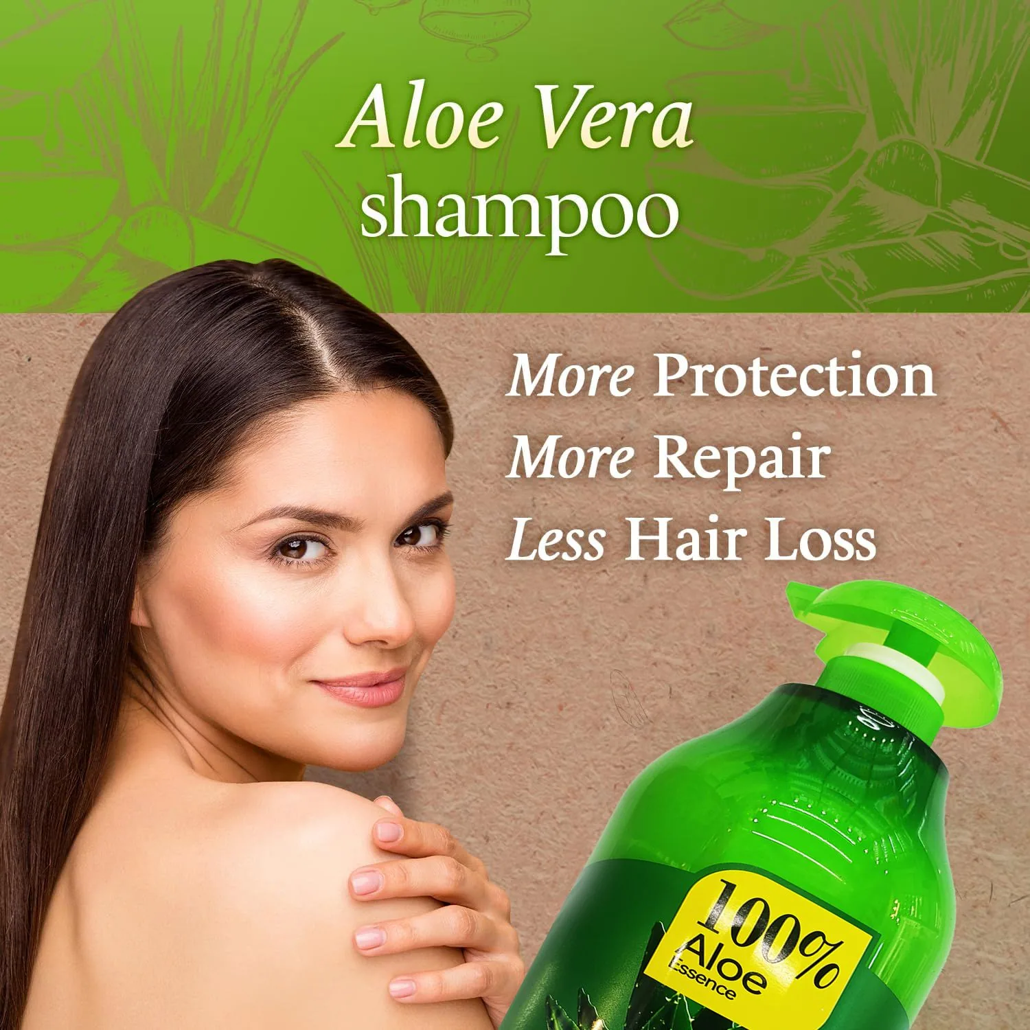 Close-up of VTVK honey essence 2-in-1 shampoo texture and bottle pump detail, 1500ml unit