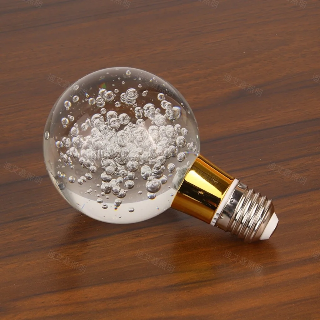 New E27 Bulb Crystal Bulb Energy Saving Decorative Bubble Ball Light Creative Mood Light Simple Chandelier LED Bulb 12