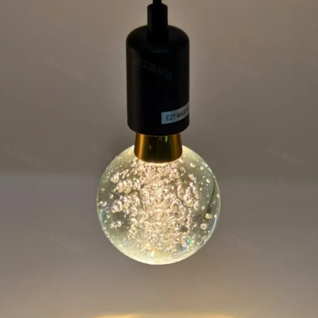 New E27 Bulb Crystal Bulb Energy Saving Decorative Bubble Ball Light Creative Mood Light Simple Chandelier LED Bulb