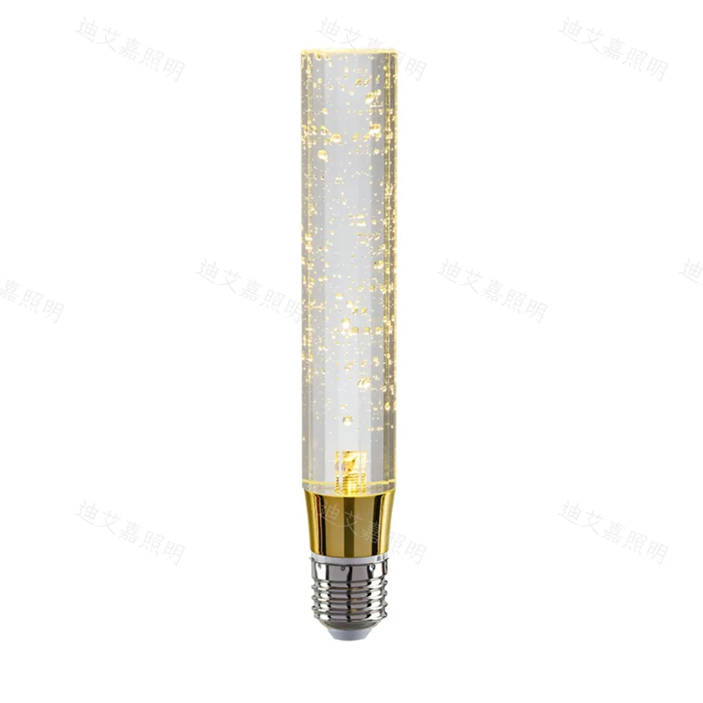 New E27 Bulb Crystal Bulb T35 Tube Bulb LED Energy Saving Creative Decorative Atmosphere Light Strip Tube Customization