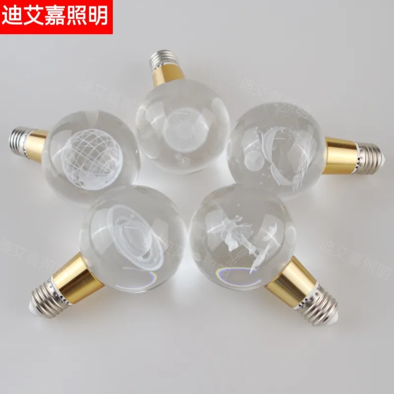 New crystal bulb led energy-saving light luxury decorative LED eye protection E27 lamp bulb 3D carved elf bulb 18