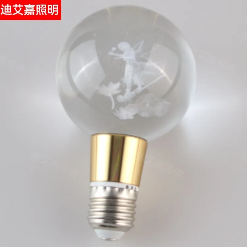 New crystal bulb led energy-saving light luxury decorative LED eye protection E27 lamp bulb 3D carved elf bulb 15