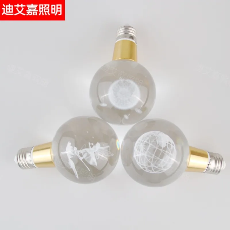 New crystal bulb led energy-saving light luxury decorative LED eye protection E27 lamp bulb 3D carved elf bulb 10