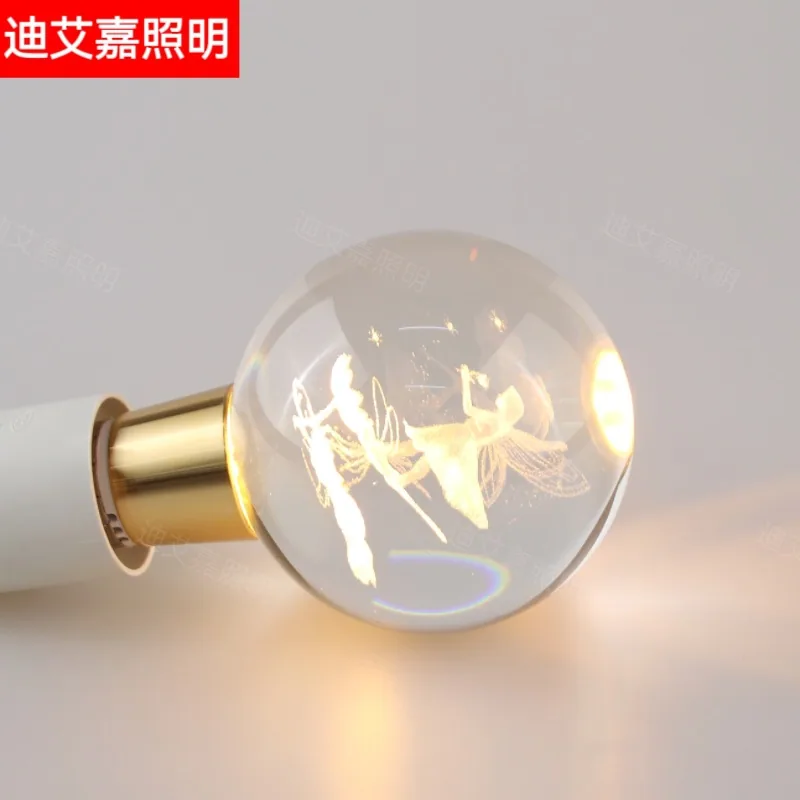 New crystal bulb led energy-saving light luxury decorative LED eye protection E27 lamp bulb 3D carved elf bulb 5