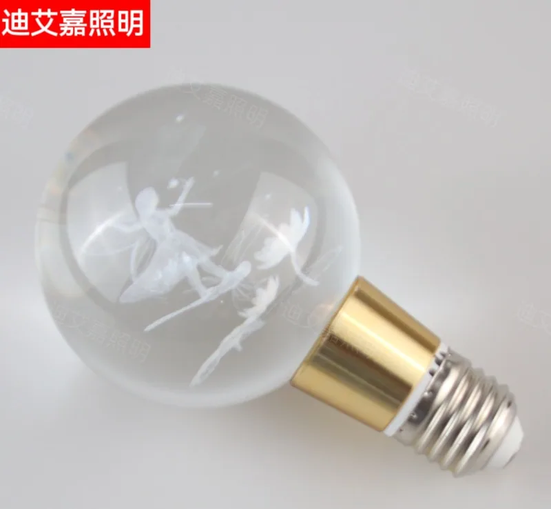 ใหม่คริสตัลหลอดไฟ 3D ประติมากรรม LED หลอดไฟคริสตัล E27 Retro Starry Sky หลอดไฟคริสตัลหลอดไฟ 14