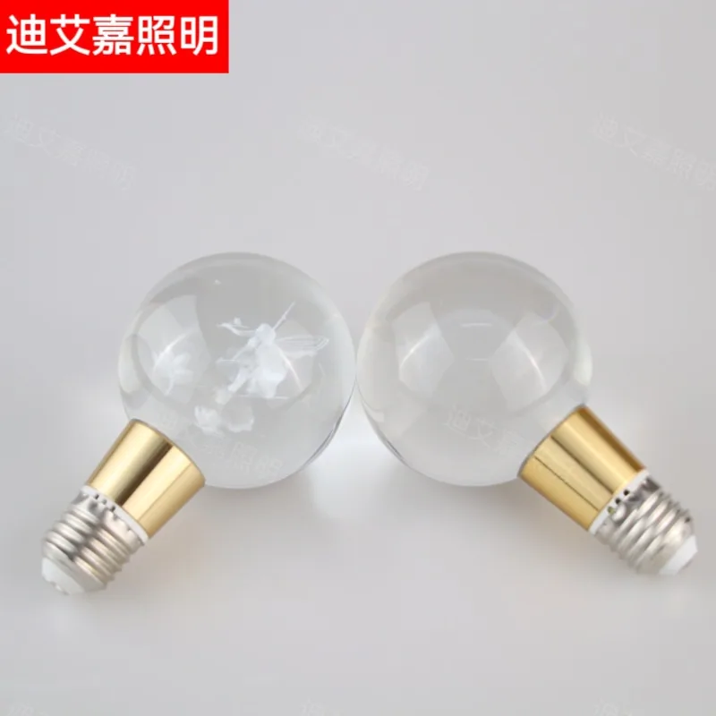 ใหม่คริสตัลหลอดไฟ 3D ประติมากรรม LED หลอดไฟคริสตัล E27 Retro Starry Sky หลอดไฟคริสตัลหลอดไฟ 7
