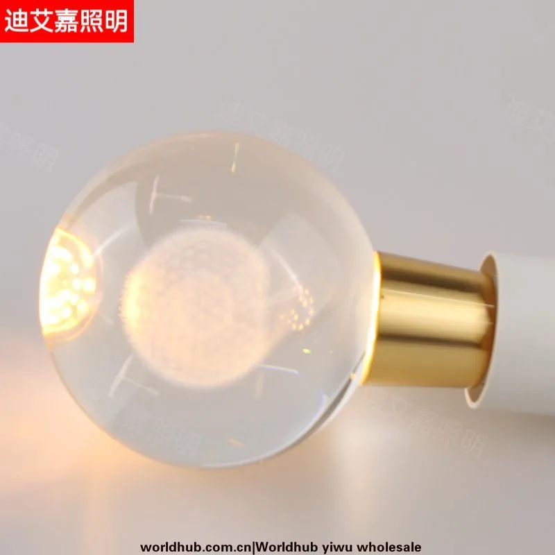 New Round Ball Crystal Bulb LED Energy Saving Bulb Decorative LED Lamp Bulb 3D Interior Carved Dandelion Light bulb