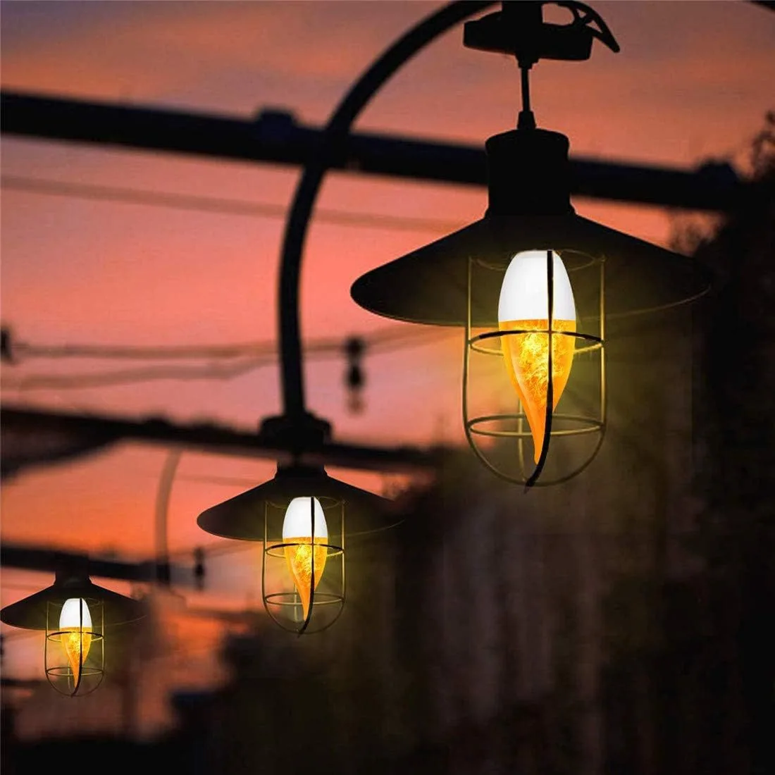 E14 Candle Flame Bulb Tail Pull Tail Flashing Flame Dynamic Atmosphere Decorative Bulb LED Flame Bulb LED Light 13