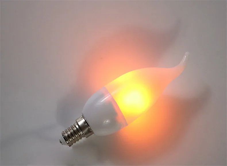 E14 Candle Flame Bulb Tail Pull Tail Flashing Flame Dynamic Atmosphere Decorative Bulb LED Flame Bulb LED Light 8