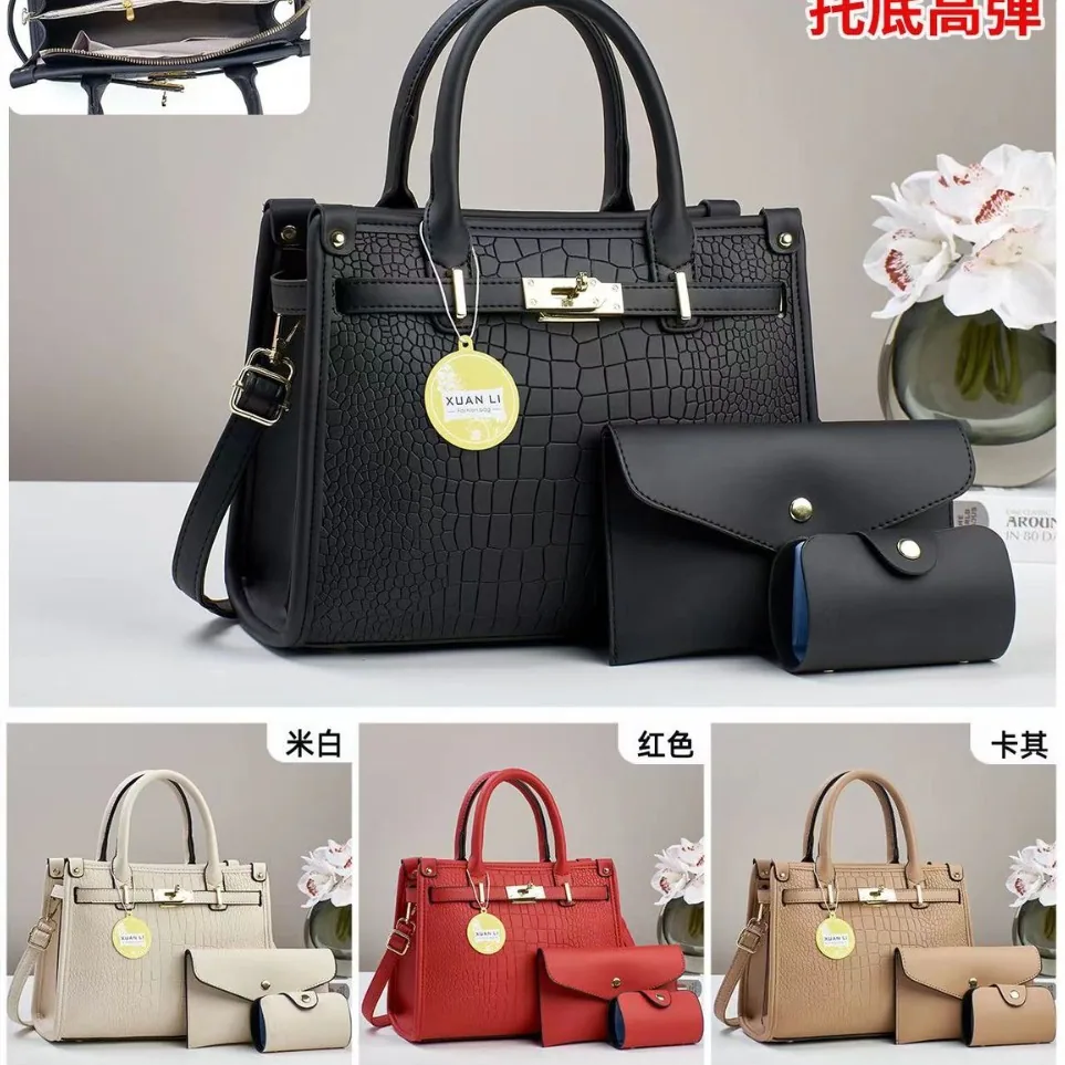 womens bag large-capacity handbag womens bag new womens bag texture shoulder bag mom bag one piece wholesale