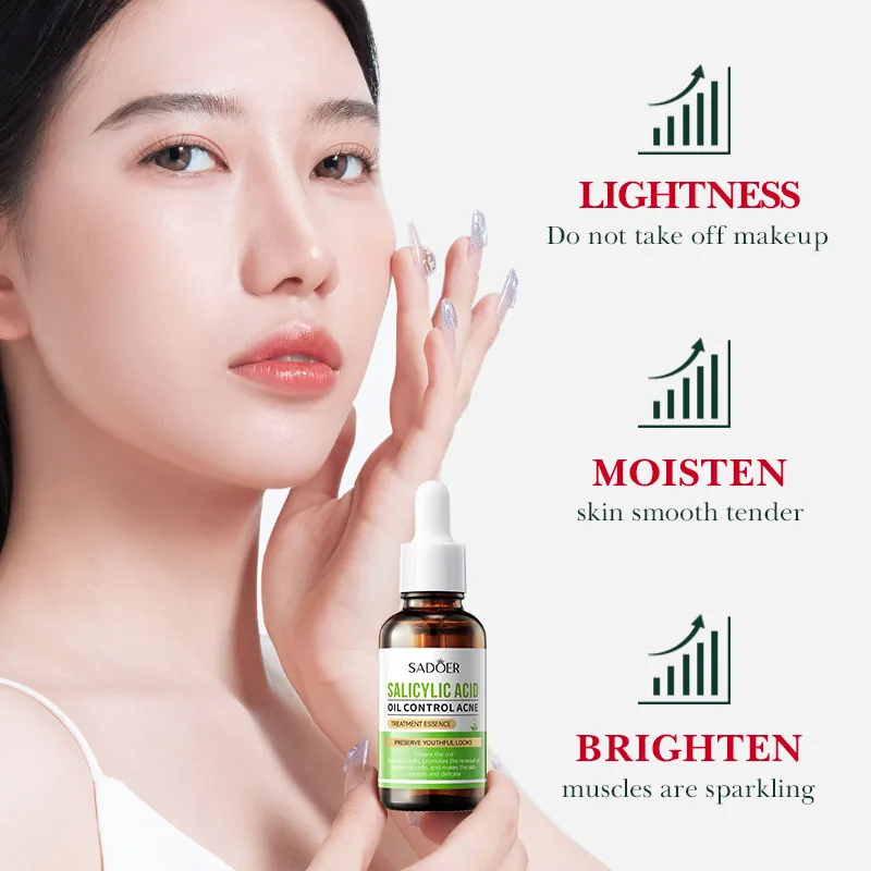 SADOER Salicylic Acid Oil Control essence features fresh and non greasy texture, and the face and body facial mask is easy to