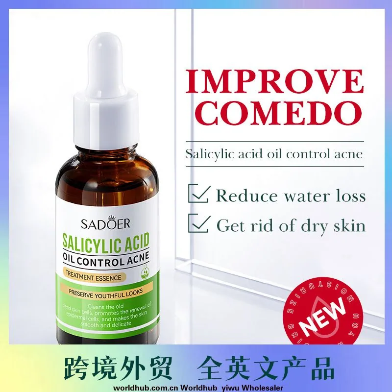 SADOER Salicylic Acid Oil Control Acne Repair Serum lightens acne scars, acne removal, acne removal, and pore removal - Face