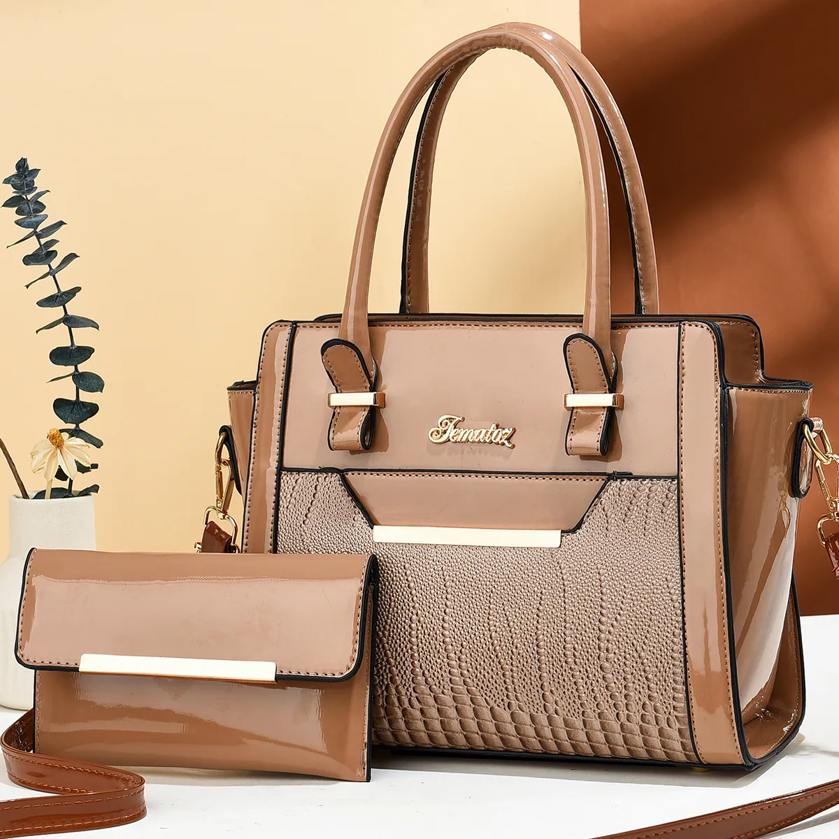 กระเป๋าสตรีกระเป๋าถือความจุขนาดใหญ่กระเป๋าสตรีใหม่กระเป๋าสตรี Texture กระเป๋าสะพายแม่กระเป๋าชิ้นเดียวขายส่ง 3