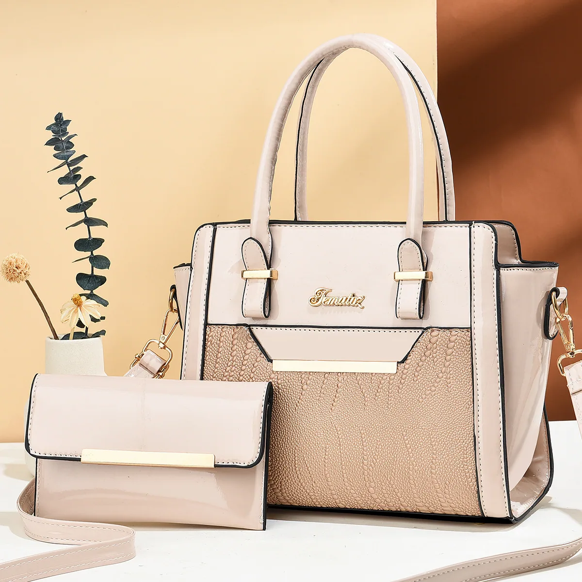 กระเป๋าสตรีกระเป๋าถือความจุขนาดใหญ่กระเป๋าสตรีใหม่กระเป๋าสตรี Texture กระเป๋าสะพายแม่กระเป๋าชิ้นเดียวขายส่ง 2