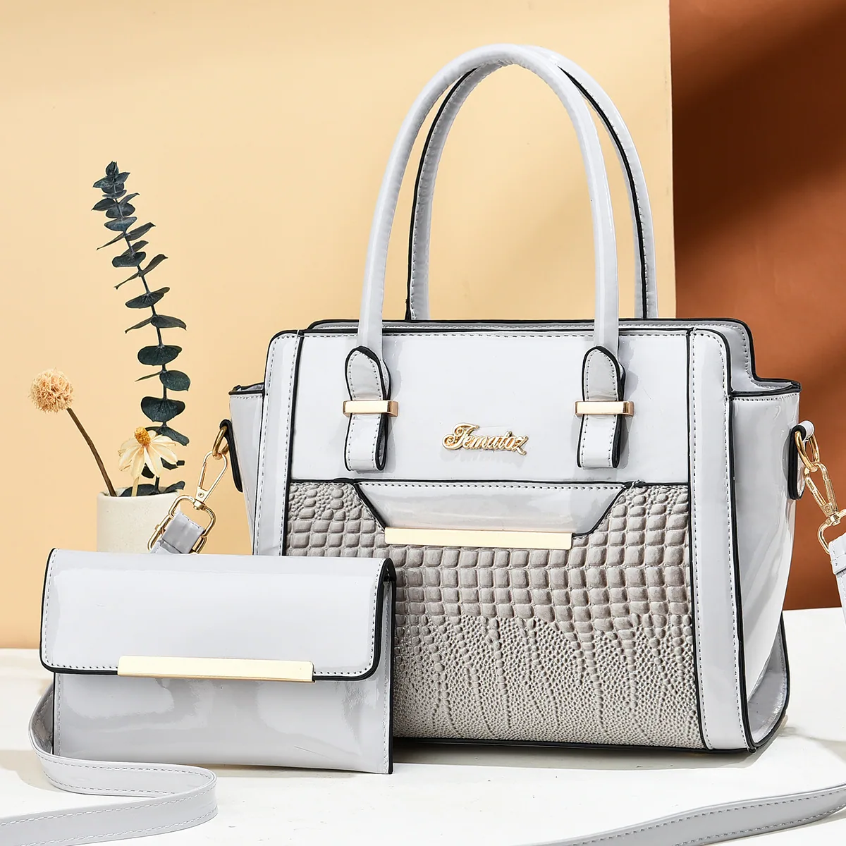 กระเป๋าสตรีกระเป๋าถือความจุขนาดใหญ่กระเป๋าสตรีใหม่กระเป๋าสตรี Texture กระเป๋าสะพายแม่กระเป๋าชิ้นเดียวขายส่ง 6