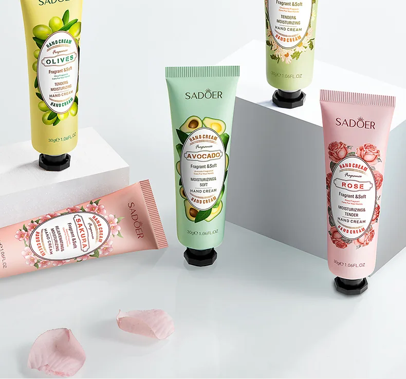SADOER Avocado Hand Cream Softens, Moisturizes, Refreshing, Non greasy, Portable Size Label