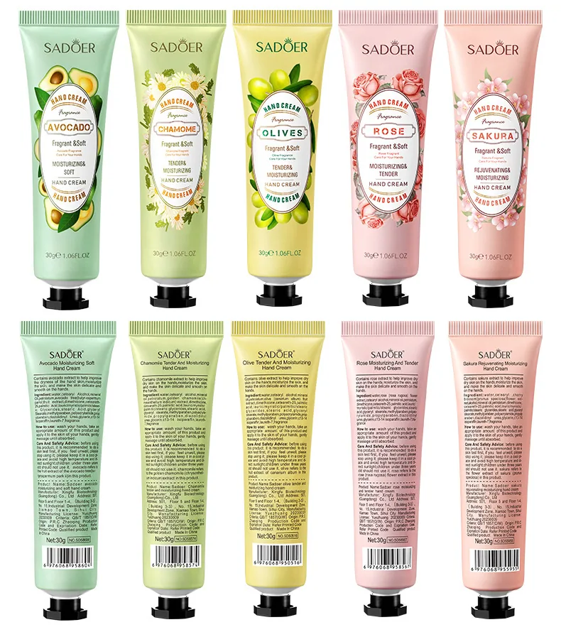 Comparison of SADOER Avocado Hand Cream Before and After Use: Soft, Moisturizing, and Refreshing Effect on Hand Skin