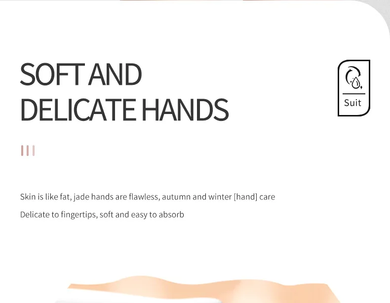 SADOER Avocado Hand Cream applied to the back of the hand scene, moisturizing and softening dry hands, refreshing skincare wi