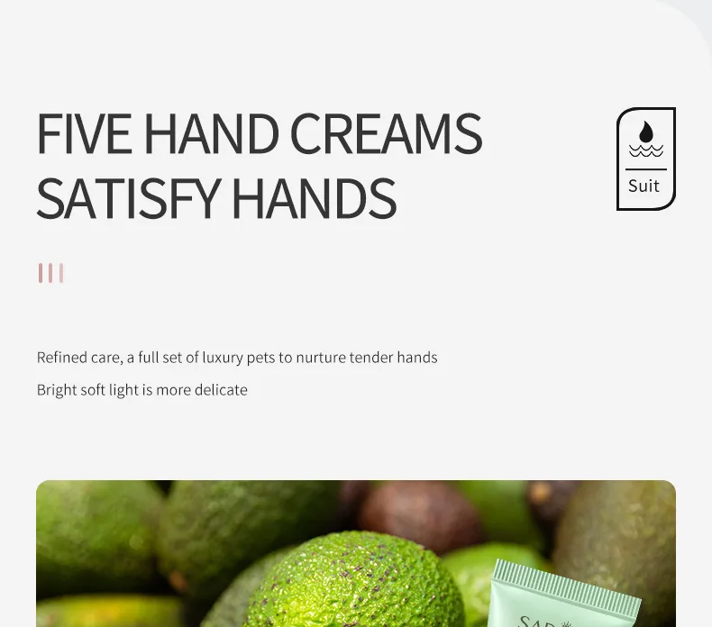 SADOER Avocado Hand Cream Softens Hand Skin, Refreshing and Non greasy before and after Use Comparison