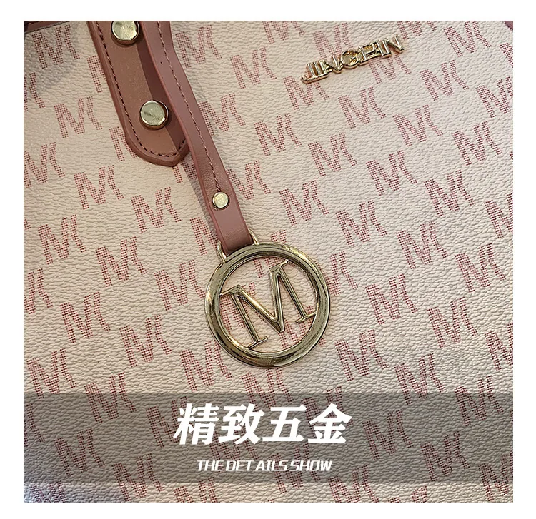 womens bag foreign trade hot one piece of shipping 2024 new large-capacity pink shoulder tote bag 15