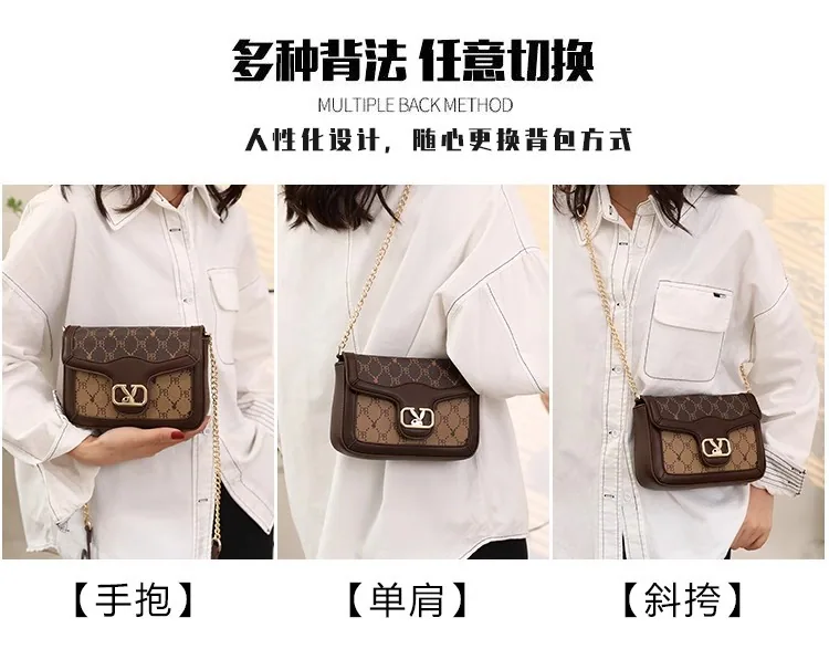 High-end texture bag 2024 new trendy bag bag womens foreign versatile ins niche crossbody bag fashion small square bag 13