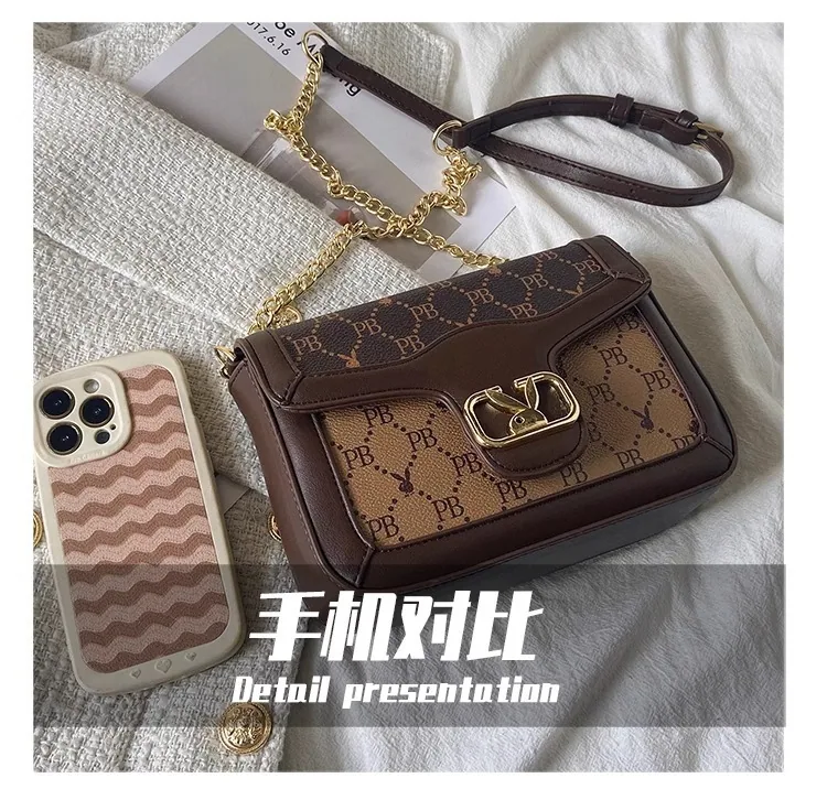 High-end texture bag 2024 new trendy bag bag womens foreign versatile ins niche crossbody bag fashion small square bag 11
